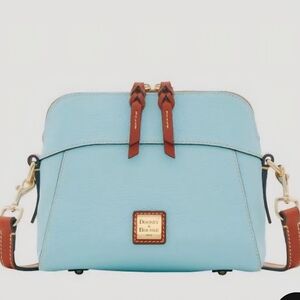 Dooney and Burke Pebble Grain Cameron Crossbody in Turquoise